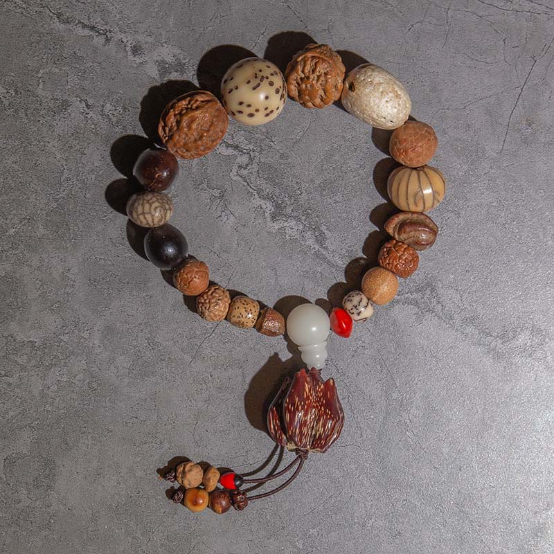 Buddha Stones 108 Mala Koraliki Bodhi Nasiona Szczęścia Bogactwo Bransoletka Mala Nadgarstek