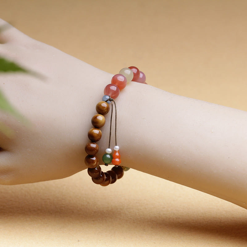 Bransoletka z Buddha Stones Kuka Seed Yanyuan Agat Hetian Jade Wealth Protection