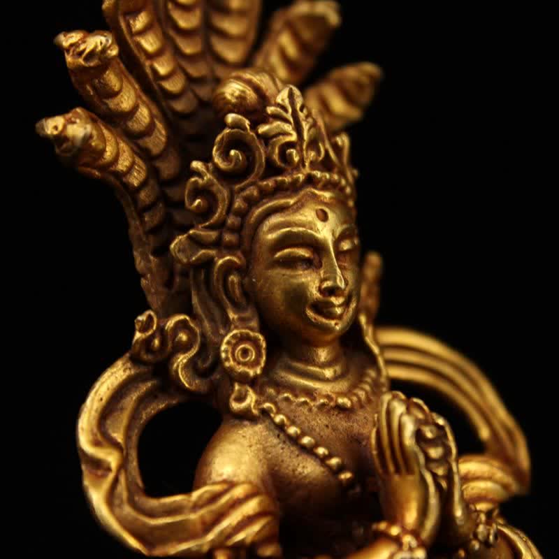 Bodhisattwa Nagarjuna Ochrona Miedziana Dekoracja Statuetki - image 3