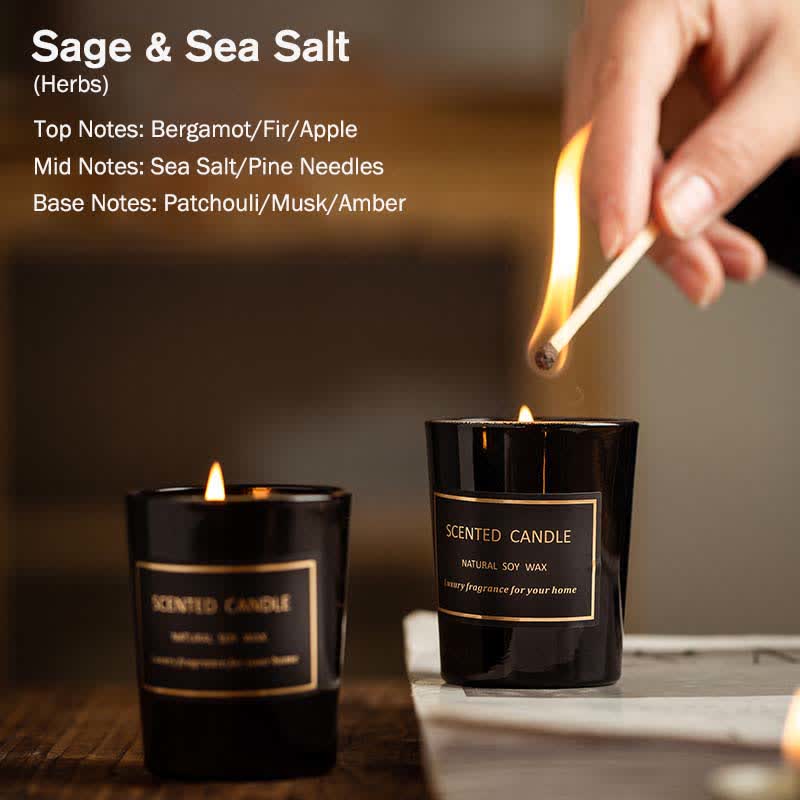 Blue Bell Pear Freesia Zapach Medytacja Modlitwa Zapachowa Aromaterapia Świeca Sojowa - Szałwia i sól morska (zioła) - image 8