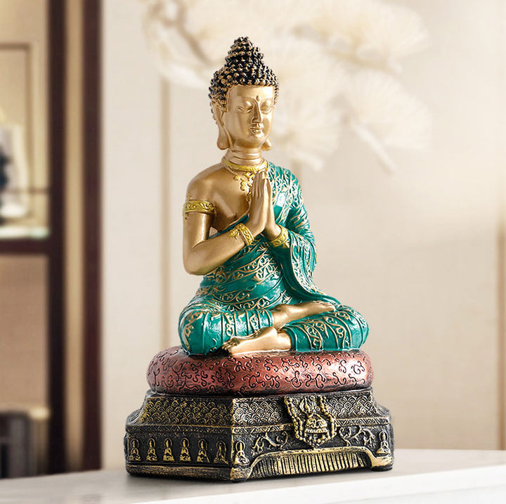 Buddha Stones, żywiczna statua Buddy Współczucia, dekoracja