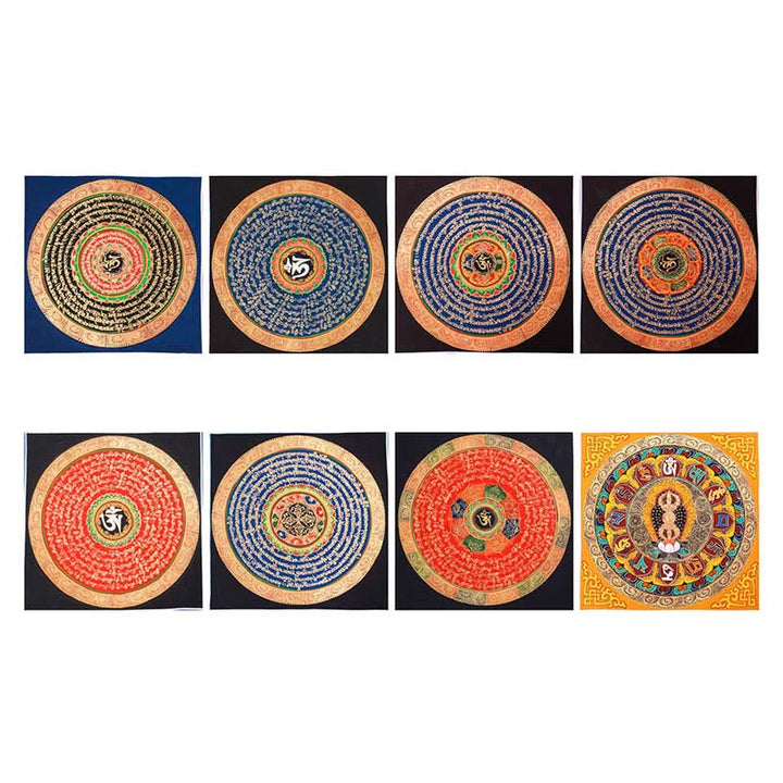 Tybetański ręcznie robiony obraz thangka Blessing Thangka Blind Box Losowy wzór kolorystyczny