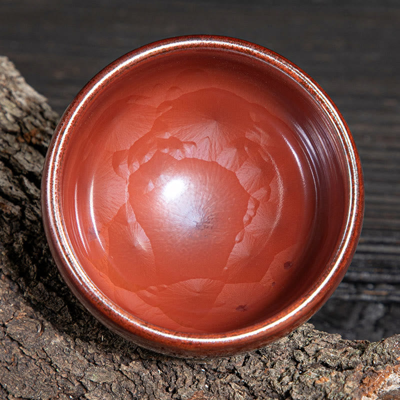 Buddha Stones ręcznie robione chińskie Jianzhan Lotus Design Ceramiczny kubek do herbaty Kung Fu