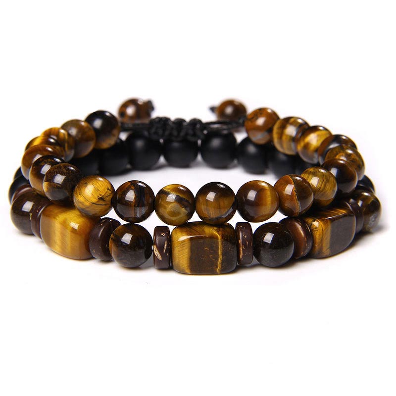 Buddha Stones Tiger Eye Frosted Stone Hematyt Courage