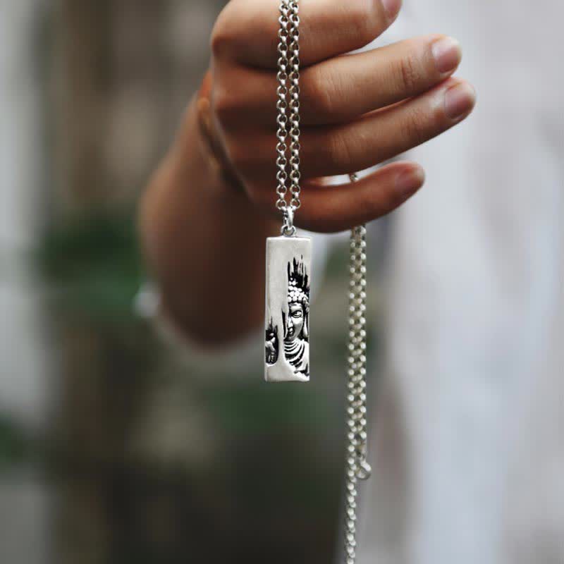 Naszyjnik z wisiorkiem w stylu vintage, Buddha Stones Tathagata Budda, amulet ochronny, szczęście - image 8