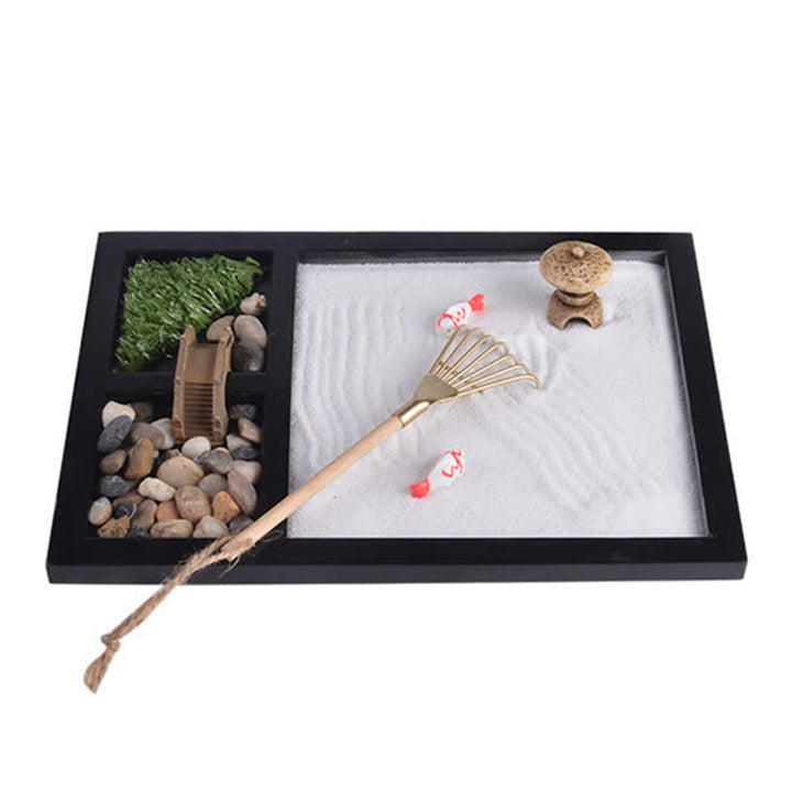 Buddha Stones Koi Mały Most Spokój Medytacja Ogród Zen Dekoracja