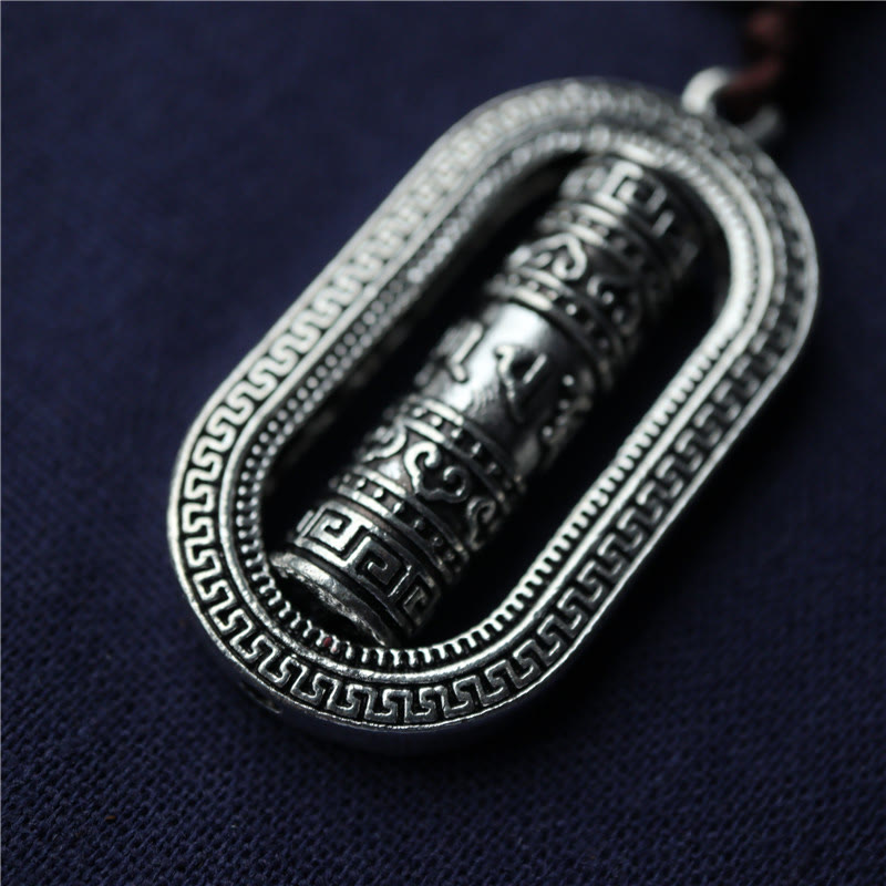 Buddha Stones Tybet Om Mani Padme Hum Koło Modlitewne Pokój Obrotowa Dekoracja Wisząca Samochodu