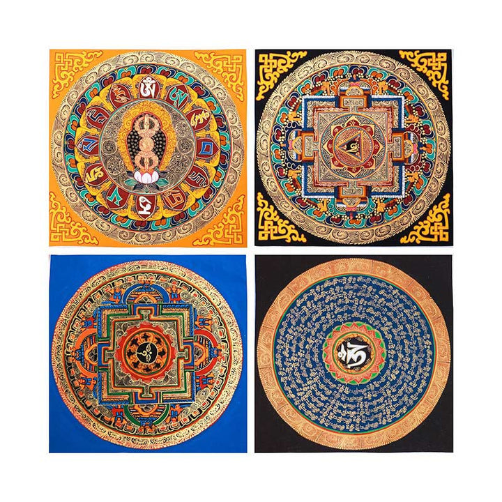 Tybetański ręcznie robiony obraz thangka Blessing Thangka Blind Box Losowy wzór kolorystyczny
