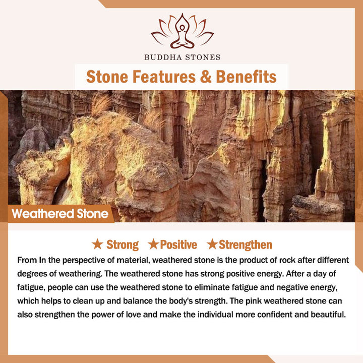 Buddha Stones Zwietrzały Kamień Om Mani Padme Hum Wzmocniona Bransoletka