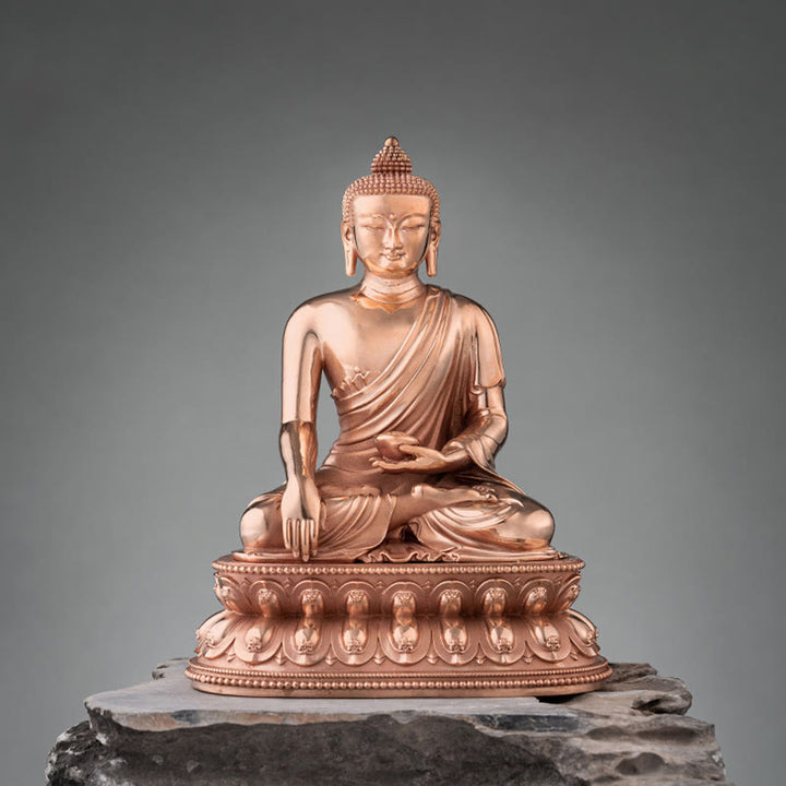 Figurka Buddy Gautama Shakyamuni Spokój Miedziana Statua Dekoracja Domu