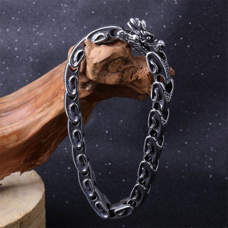 Bransoletka ze stali tytanowej Dragon Luck