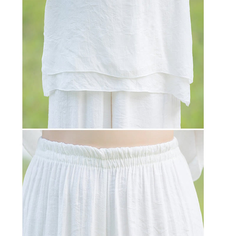 Tai Chi Medytacja Modlitwa Zen Duchowa Praktyka Poranek Odzież Zestaw Damski - image 4