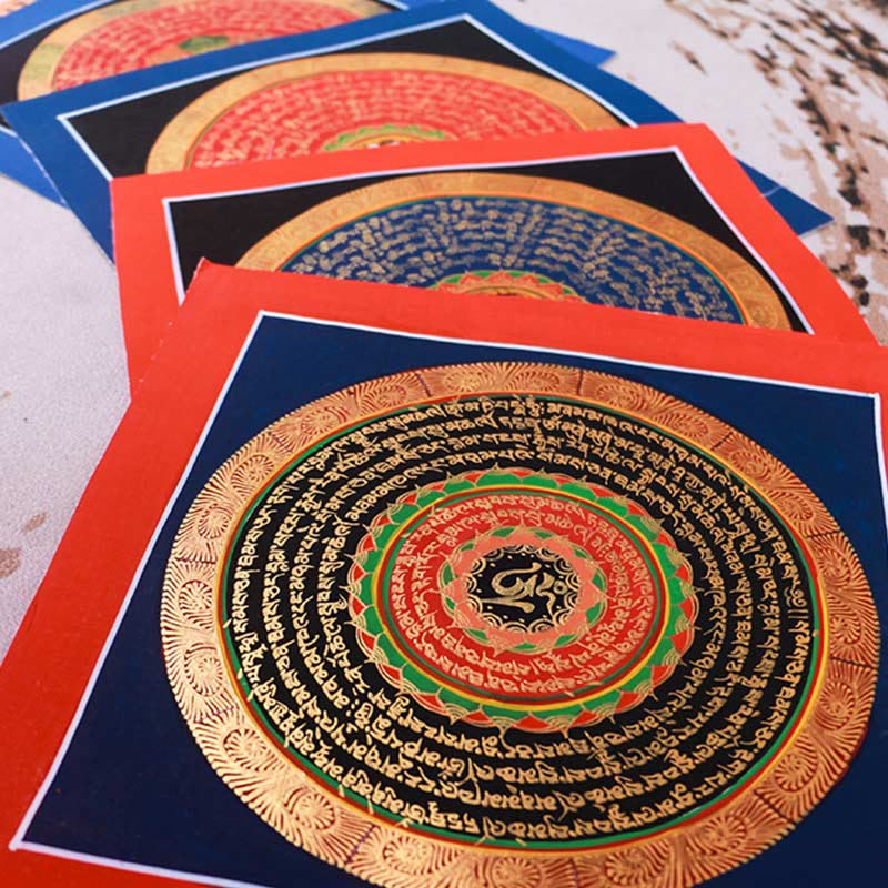 Tybetański ręcznie robiony obraz thangka Blessing Thangka Blind Box Losowy wzór kolorystyczny