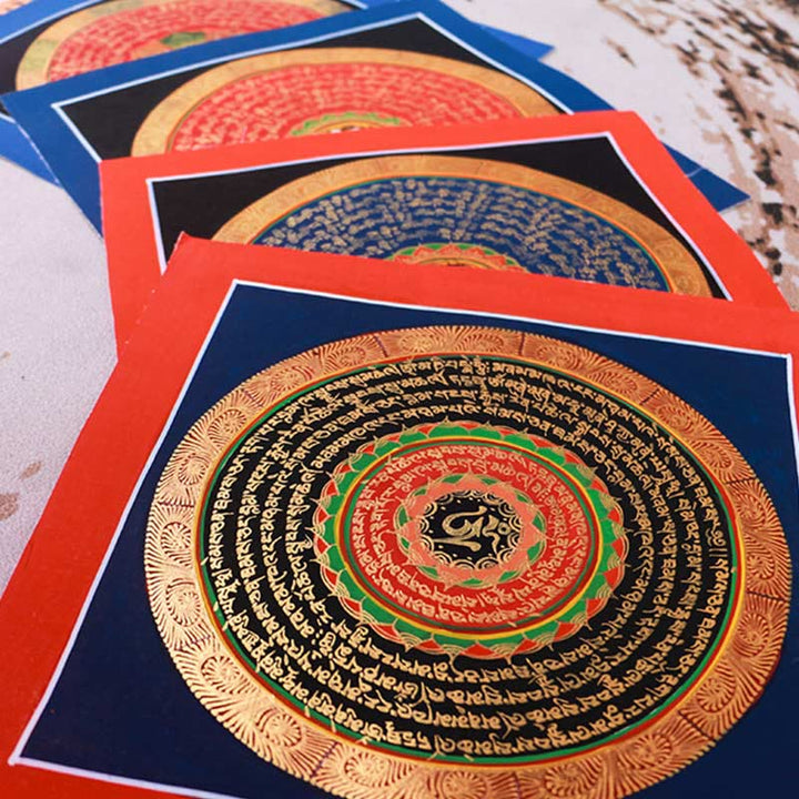 Tybetański ręcznie robiony obraz thangka Blessing Thangka Blind Box Losowy wzór kolorystyczny