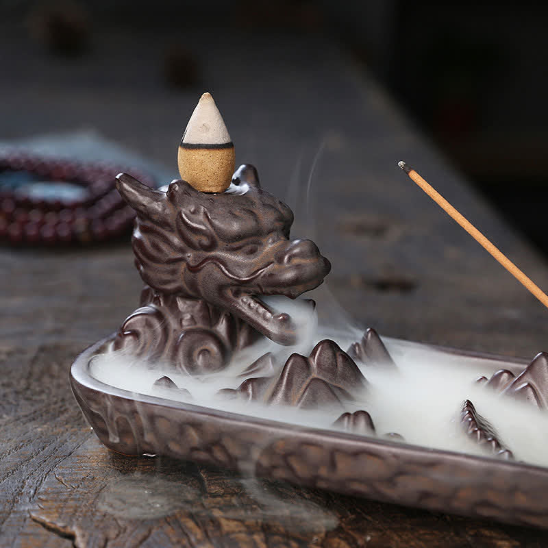 Buddha Stones Dragon Mountain Strength Ceramiczny palnik kadzidełkowy Dekoracja