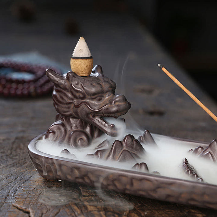 Buddha Stones Dragon Mountain Strength Ceramiczny palnik kadzidełkowy Dekoracja