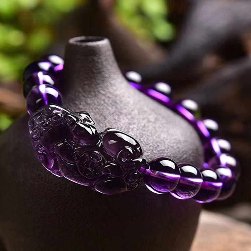 Buddha Stones Feng Shui Ametyst Fortuna Bransoletka Bogactwo - image 4