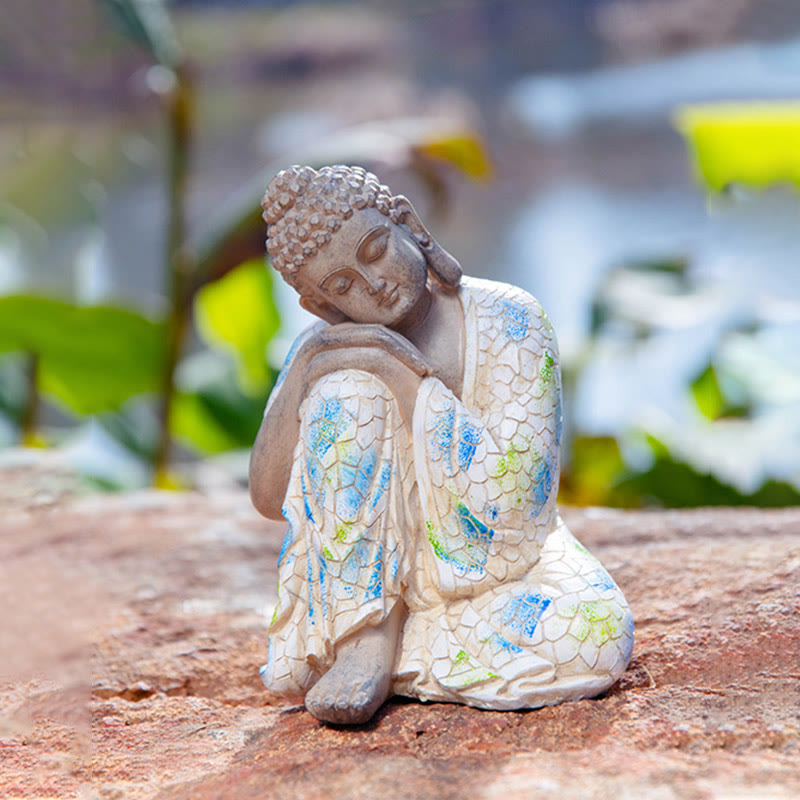 Medytujący Zen Budda Spokój Żywica Statuetka Dekoracja Domu