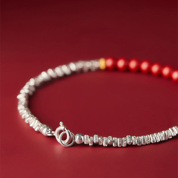 Bransoletka z Buddha Stones ze srebra próby 925 z motywem Fu i postacią Cinnabar