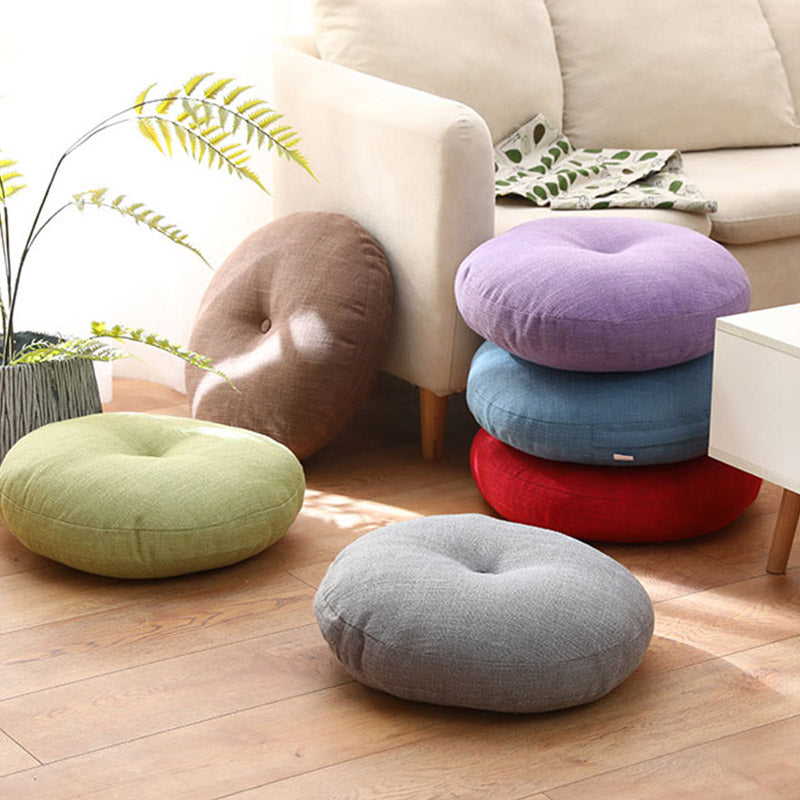 Buddha Stones Lotos Prosty Wzór Lniana Poduszka Medytacyjna Siedzenie Dekoracja Domu Salon - image 1