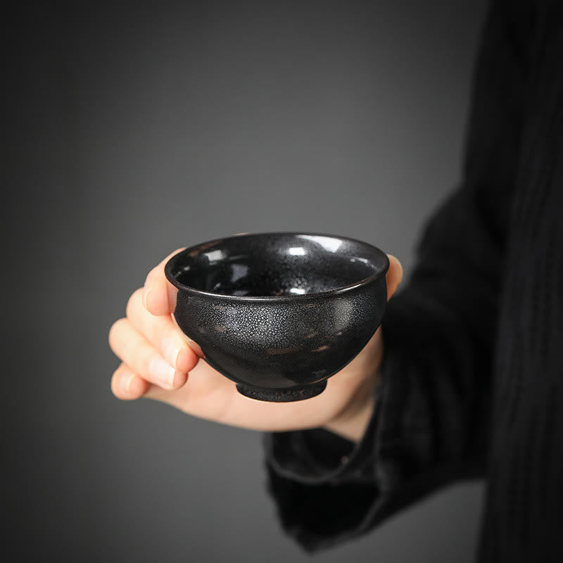 Buddha Stones Złoty liść chiński Jianzhan smok feniks lotos Awalokiteśwara ryba koi ceramiczna filiżanka do herbaty Tenmoku Kung Fu filiżanka miska - image 5