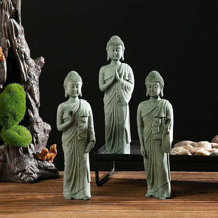 Buddha Stones Tybetańska Medytacja Kontemplacja Budda Spokój Współczucie Statua Figurka Dekoracja