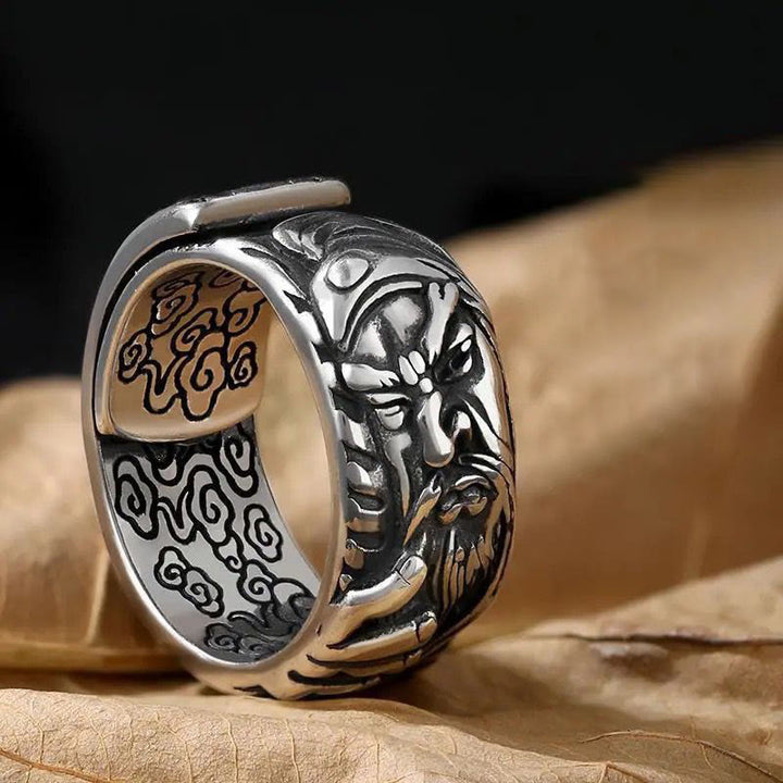 Pierścień bogactwa amulet Guan Gong Uspicious Clouds