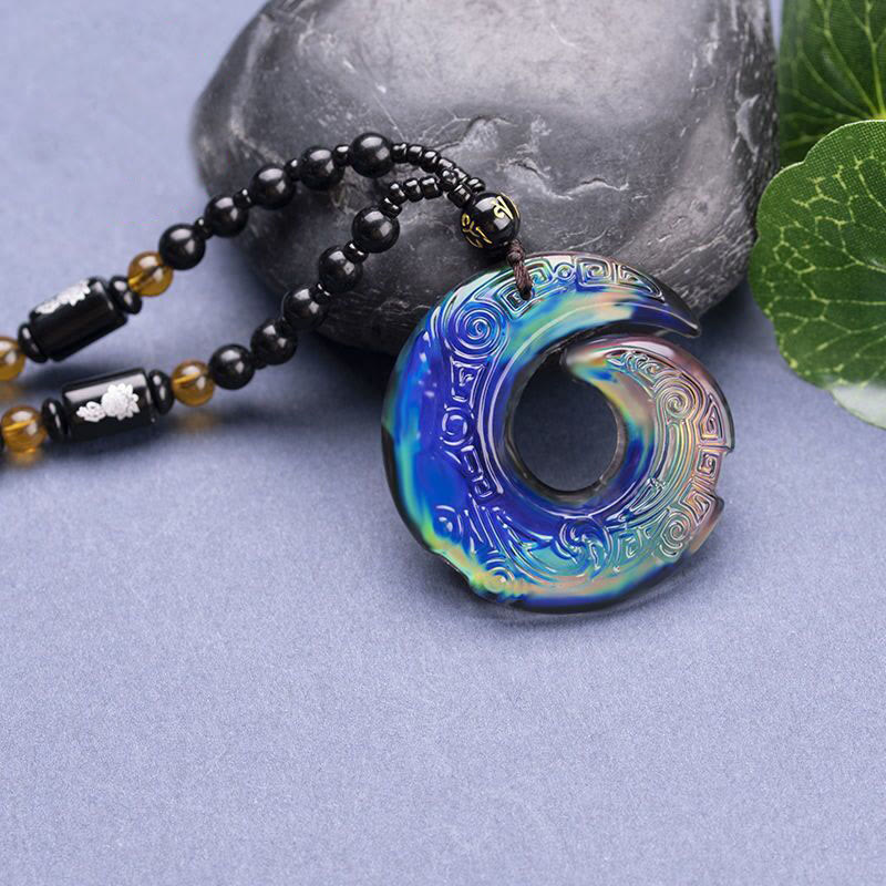 Zmieniający kolor szczęścia poprawia wzór naszyjnika Liuli Crystal Pendant