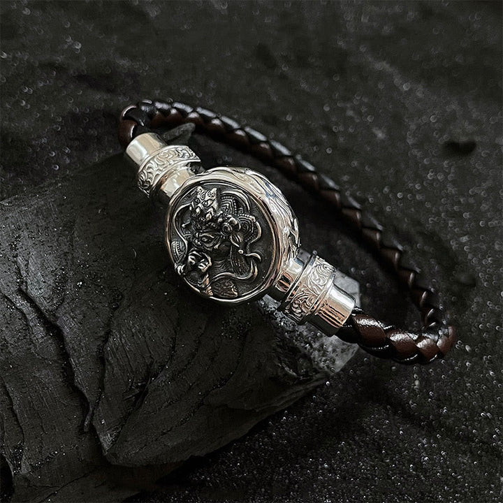 Buddha Stones Tybetańskie 925 Srebro Sterling Zakiram Bogini Bogactwa Błogosławieństwo Ochrona Bransoletka