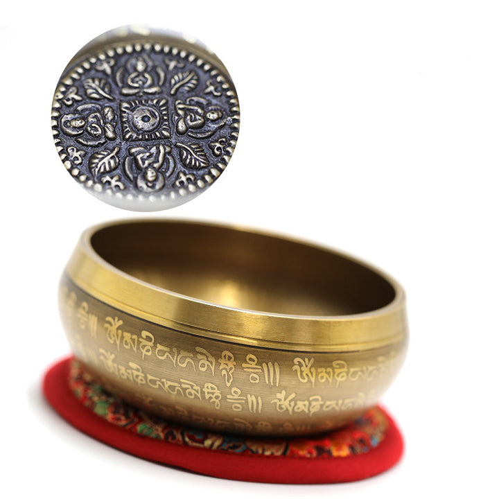 Buddha Stones Tybetańska misa dźwiękowa ręcznie robiona do jogi, uważności i medytacji, zestaw mis śpiewających