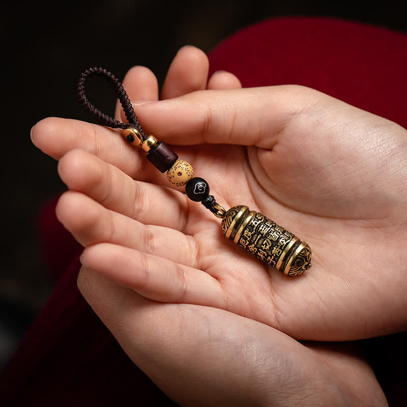 Buddha Stones Brelok miedziany Heart Sutra