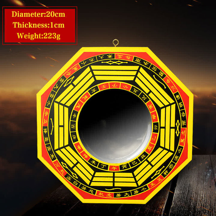 Feng Shui Bagua Mapa Równowagi Salonu Energia Mapa Lustra - 7 cali - Lustro wklęsłe - Żółty - image 15