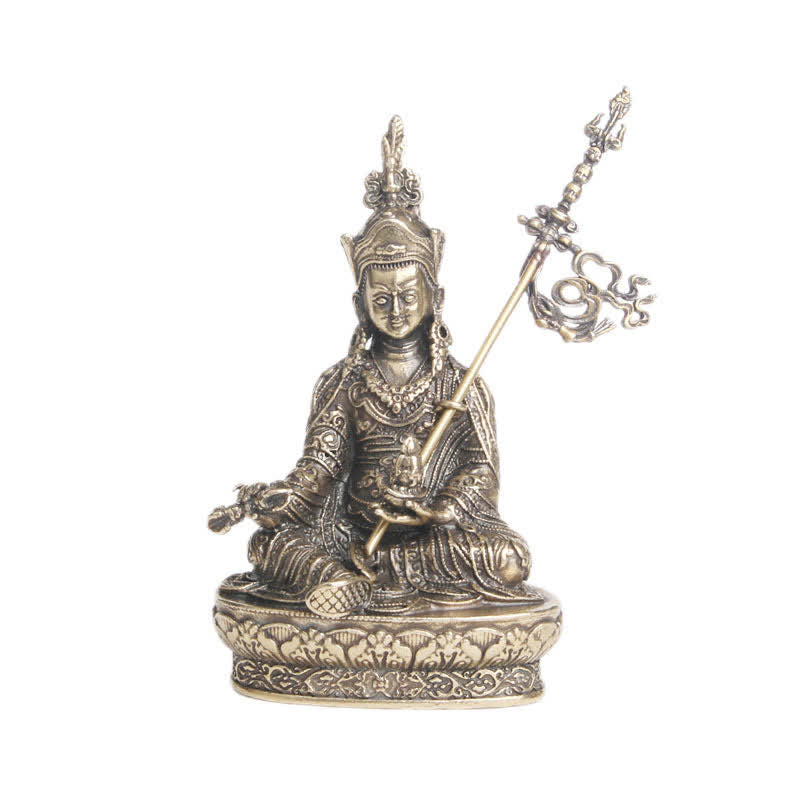 Padmasambhava Budda Figurka Spokój Miedziana Statuetka Dekoracja Świątynia Ornament - image 10