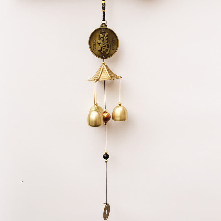 Buddha Stones Błogosławieństwo List Słoń Bagua Pomyślna Moneta Wisząca na Ścianie Dzwonek Ręcznie Robiona Dekoracja Domu - image 3