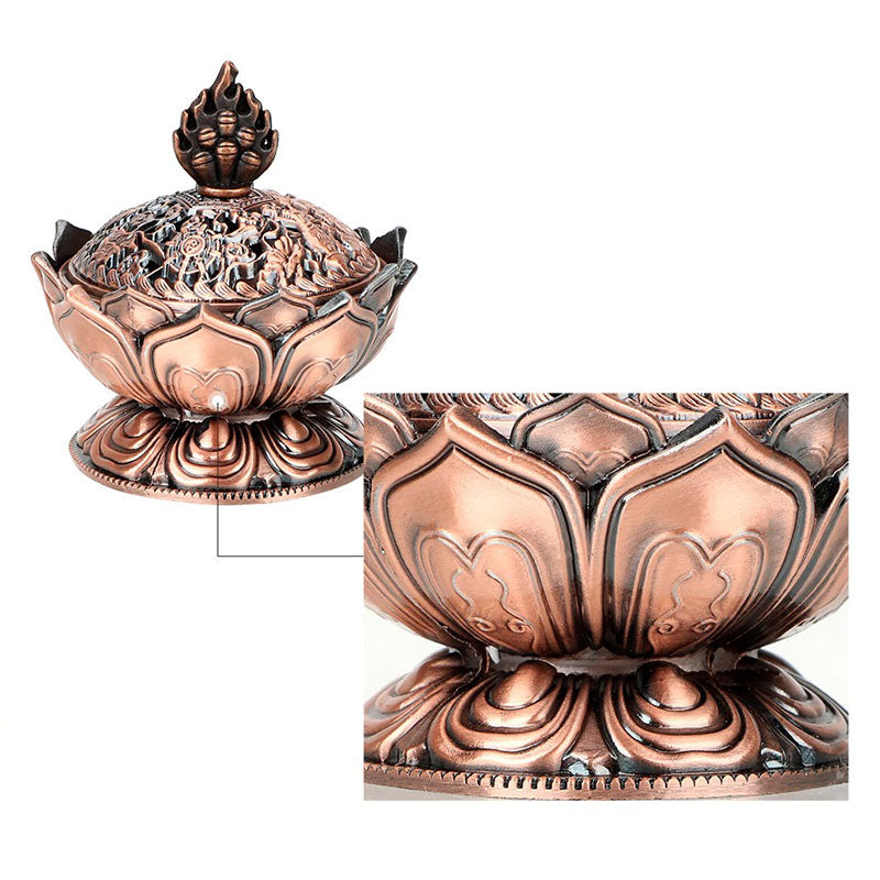 Buddha Stones Tybetański Lotos w Kształcie Oczyszczającego Kadzielnika