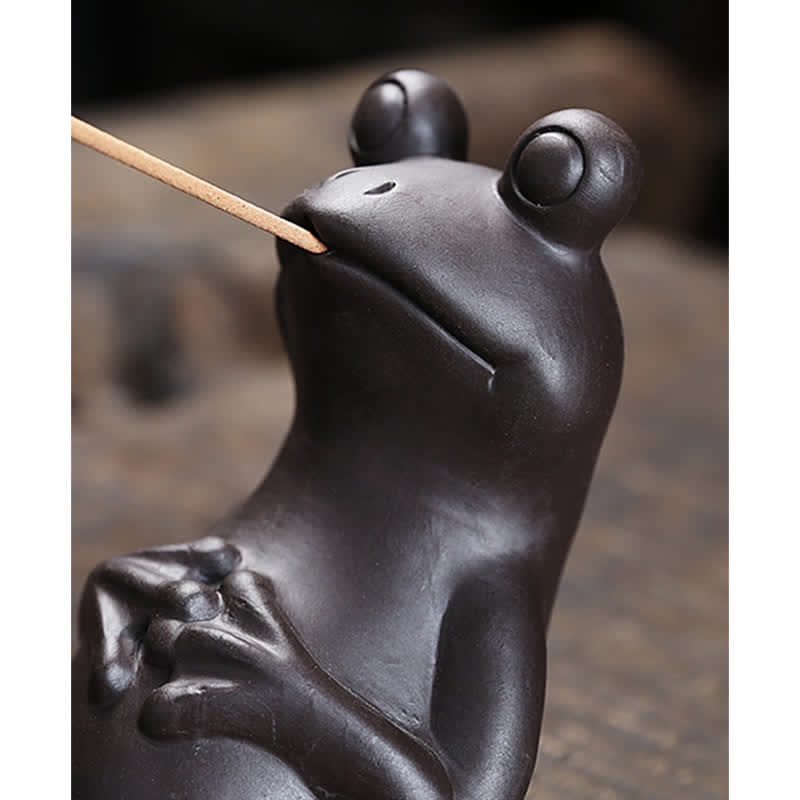 Medytacja Żaba Ceramiczny Duchowy Uzdrawiający Kadzidło Palnik