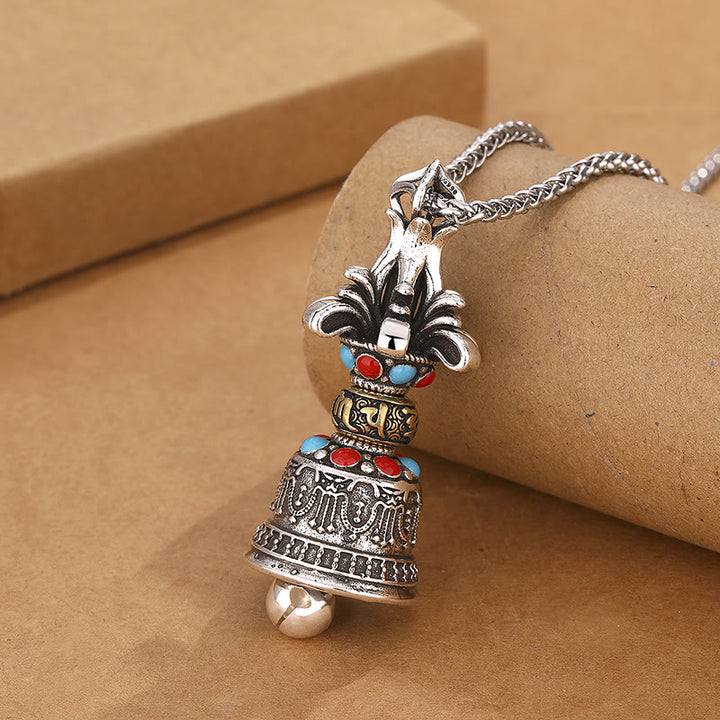 Buddha Stones tybetański Om Mani Padme Hum Dorje Vajra Bell Strength Naszyjnik Wisiorek - Dorje/Wadżra (Oświecenie ♥Moc duchowa) - image 1