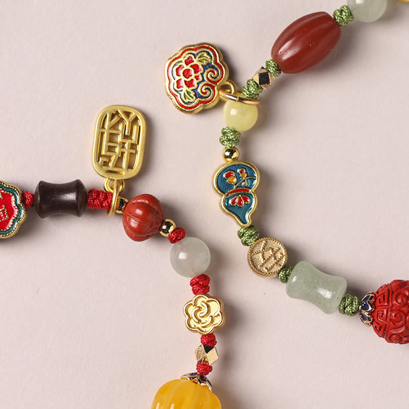 Buddha Stones Tybetańskie Pomyślne Chmury Fortuna Szczęście Bogactwo Bransoletka Szczęścia