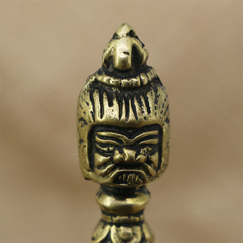 Buddha Stones ręcznie robione Nepal mały Wadżra Dorje grawerowane oświecenie miedziana dekoracja