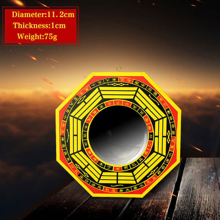 Feng Shui Bagua Mapa Równowagi Salonu Energia Mapa Lustra - 4 W - Lustro wklęsłe - Żółty - image 5