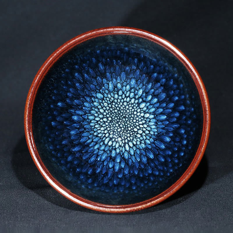 Buddha Stones ręcznie robione Niebieski Francolinus Spot Chiński Jianzhan Ceramiczny Filiżanka do herbaty Kung Fu Filiżanka do herbaty Miska - image 12