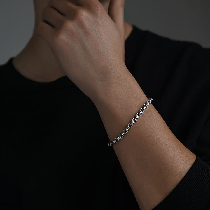 Buddha Stones 925 Srebro Sterlingowe Om Mani Padme Hum Rzeźbiony Projekt Kreatywność Metal Bransoletka - image 12