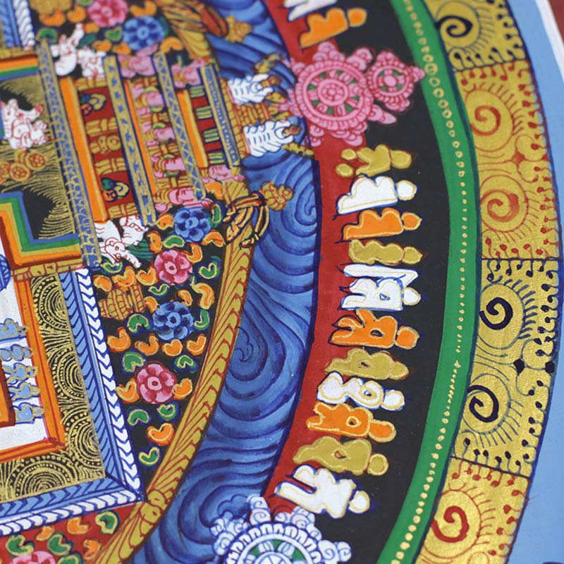 Buddha Stones Tybetańskie Thangka Malowanie Błogosławieństwo Ręcznie Robiona Dekoracja - image 4
