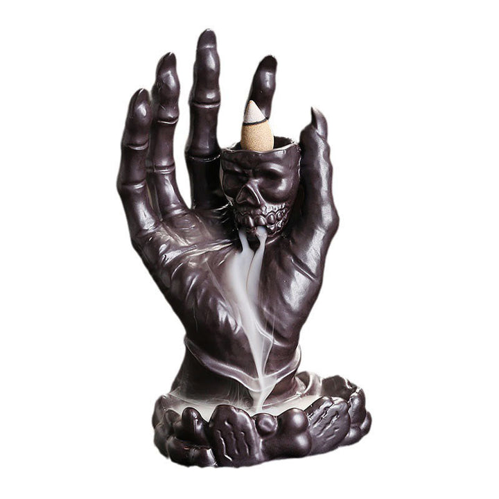 Buddha Stones Halloween Duch Ręka Czaszka Głowa Ceramiczny Pokój Uzdrawiający Kadzidło Palnik Dekoracja