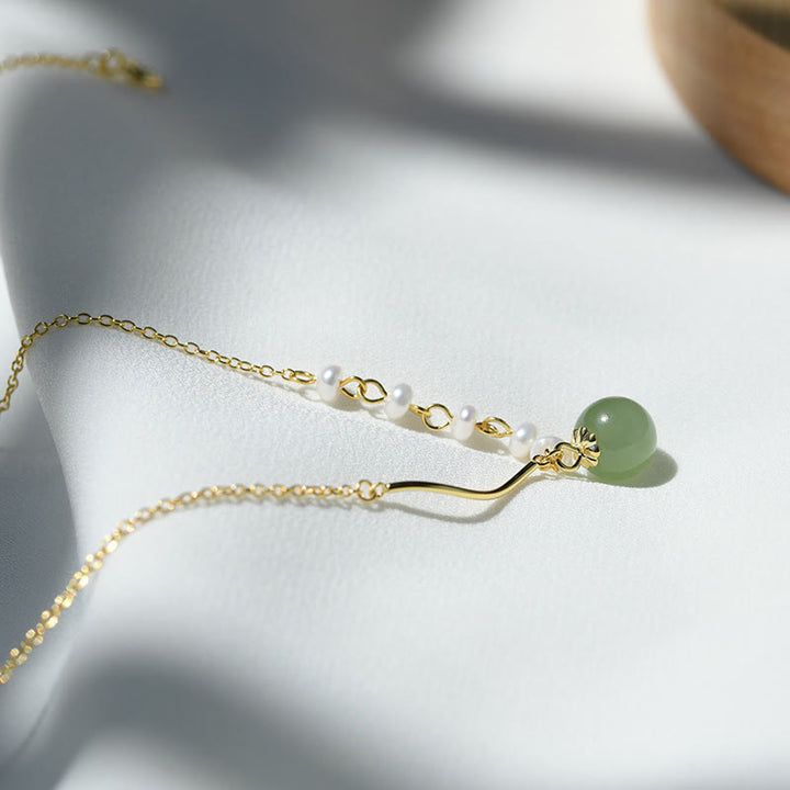 Kamienie Buddy Naturalny naszyjnik z perełkami z jadeitu Hetian Luck Bead