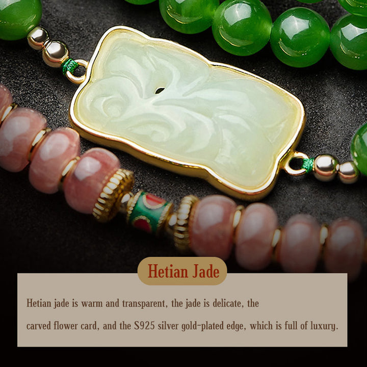 Buddha Stones 108 Mala Beads Cyan Jade Red Agat Bransoletka Szczęścia Śmiejącego Się Buddy - image 13