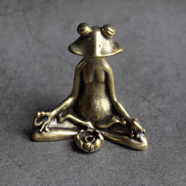 Buddha Stones Mini Mała Żaba Żółw Koi Ryba Ślimak Krab Miedź Bogactwo Dekoracja Domu