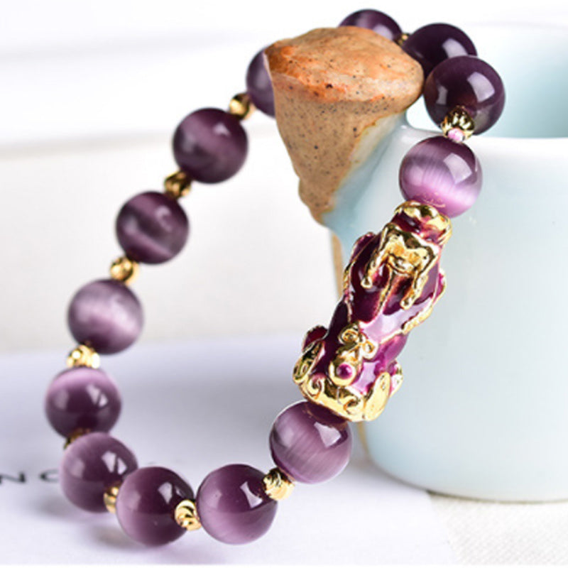Bransoletka z Buddha Stones PiXiu Cat Eye Wealth