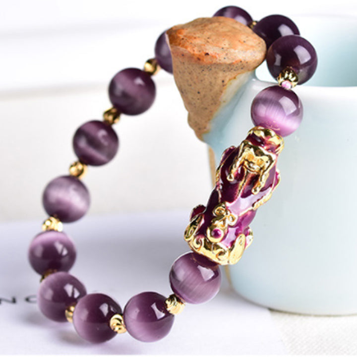 Bransoletka z Buddha Stones PiXiu Cat Eye Wealth