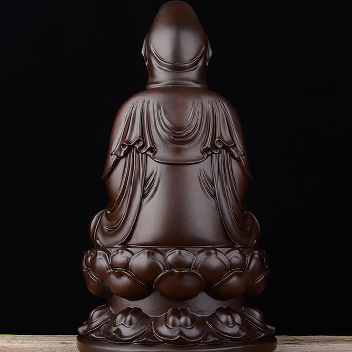 Buddha Stones Awalokiteśwara Hebanowy Lotos Harmonia Błogosławieństwo Dekoracja Domu - image 4